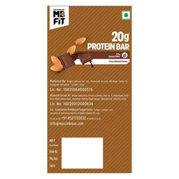 Muscle Blaze Protein Bar 20gm Protein