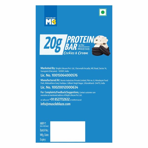 Muscle Blaze Protein Bar 20gm Protein